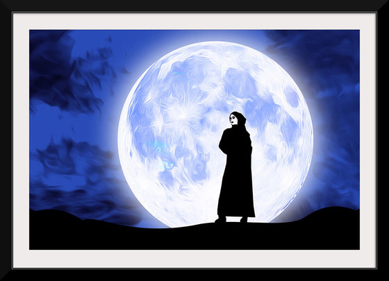 "Arab Woman in Front of Full Moon"