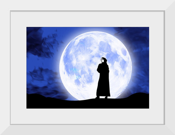 "Arab Woman in Front of Full Moon"