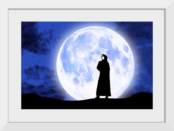 "Arab Woman in Front of Full Moon"