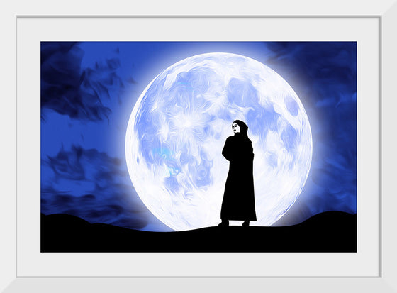 "Arab Woman in Front of Full Moon"
