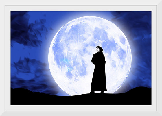 "Arab Woman in Front of Full Moon"