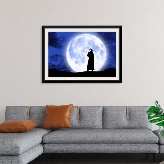 "Arab Woman in Front of Full Moon"