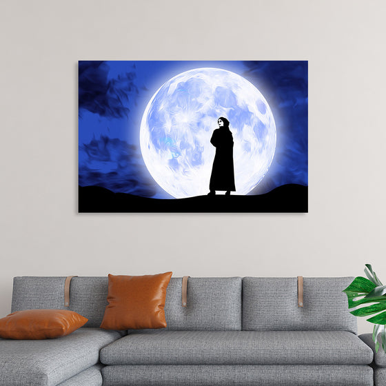 "Arab Woman in Front of Full Moon"