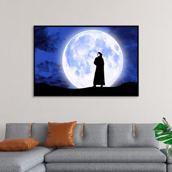 "Arab Woman in Front of Full Moon"