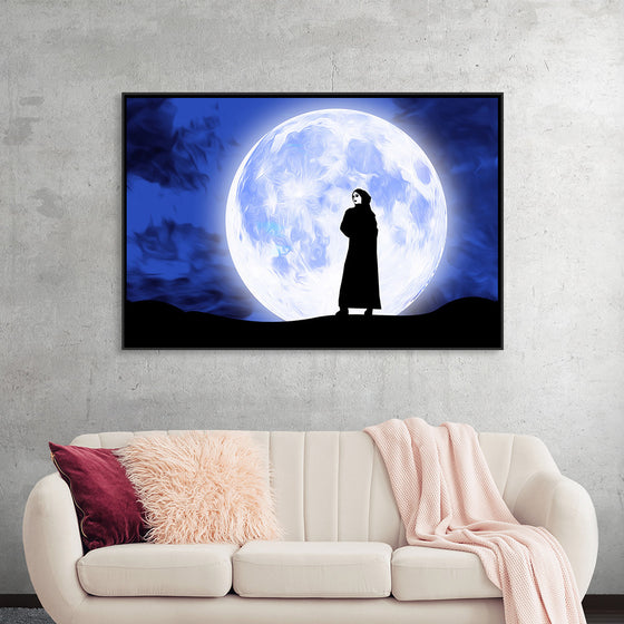 "Arab Woman in Front of Full Moon"