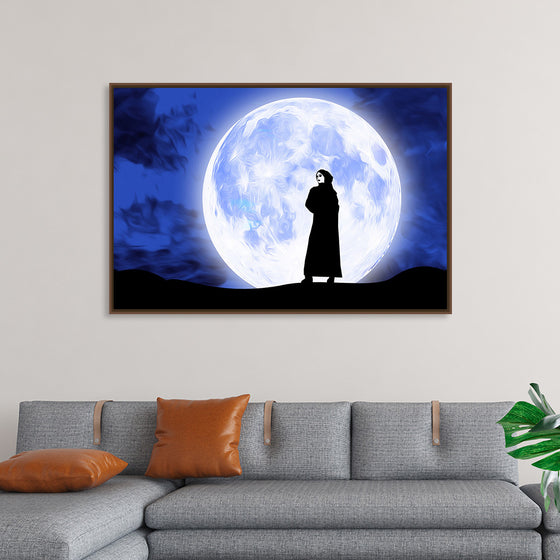 "Arab Woman in Front of Full Moon"