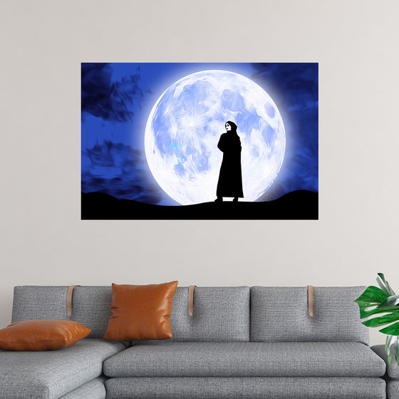 "Arab Woman in Front of Full Moon"