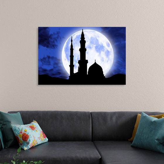 "Mosque Masjid Moon",  Eid Ramadan