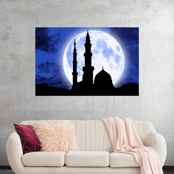 "Mosque Masjid Moon",  Eid Ramadan