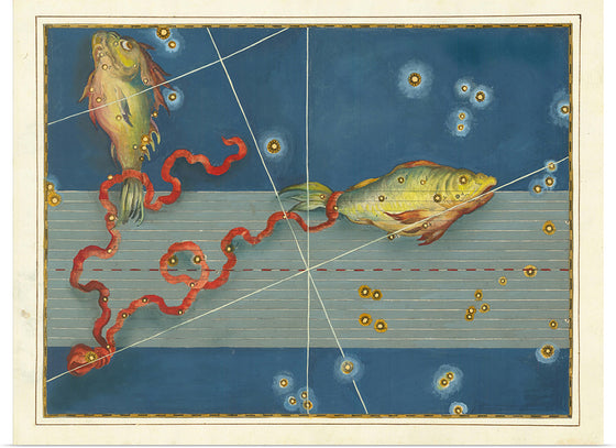 "Pisces Vintage Zodiac Art", Johann Bayer