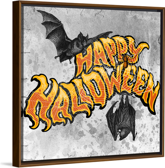 "Bats And Happy Halloween"