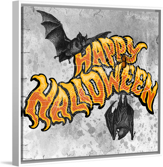 "Bats And Happy Halloween"