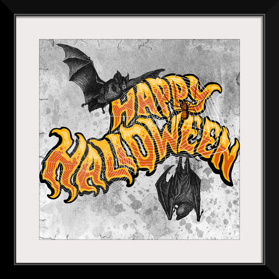 "Bats And Happy Halloween"