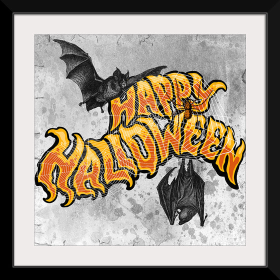 "Bats And Happy Halloween"