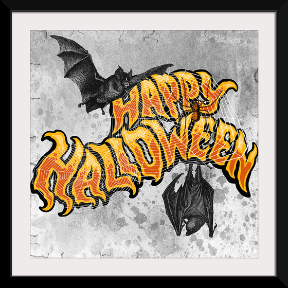 "Bats And Happy Halloween"