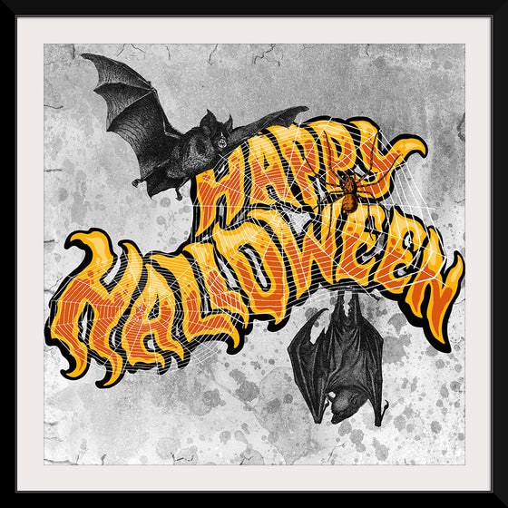 "Bats And Happy Halloween"