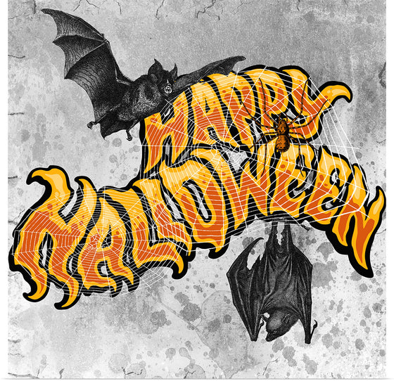 "Bats And Happy Halloween"