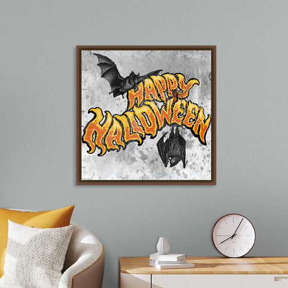 "Bats And Happy Halloween"