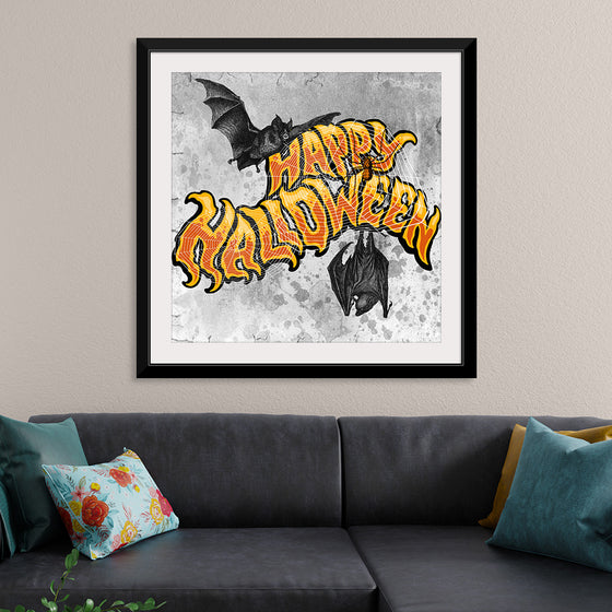 "Bats And Happy Halloween"