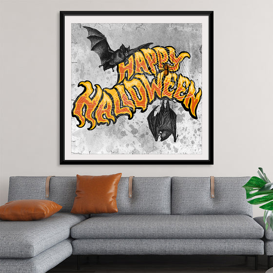 "Bats And Happy Halloween"