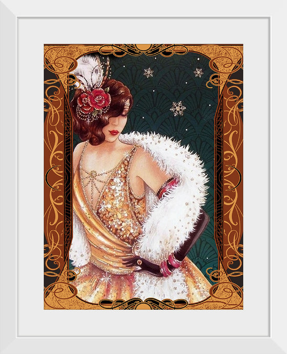 "Art Deco Christmas Woman"