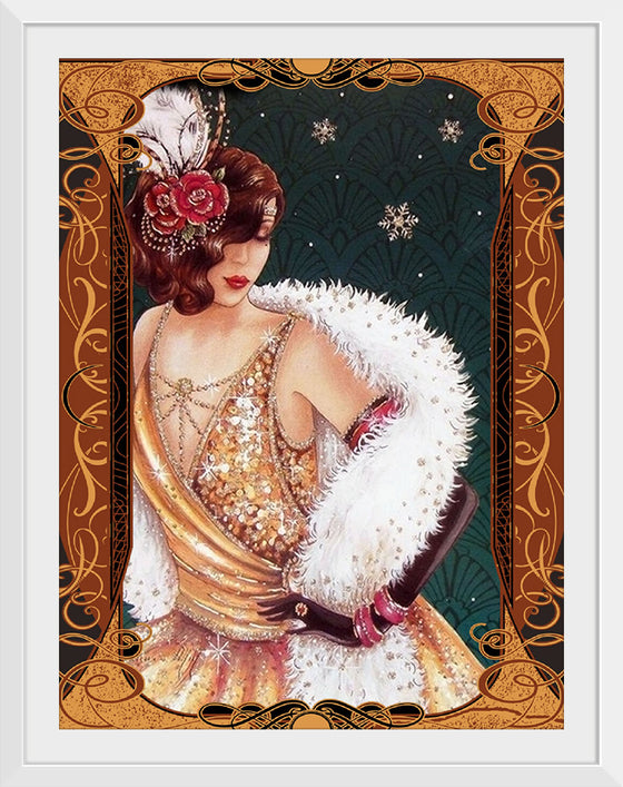 "Art Deco Christmas Woman"