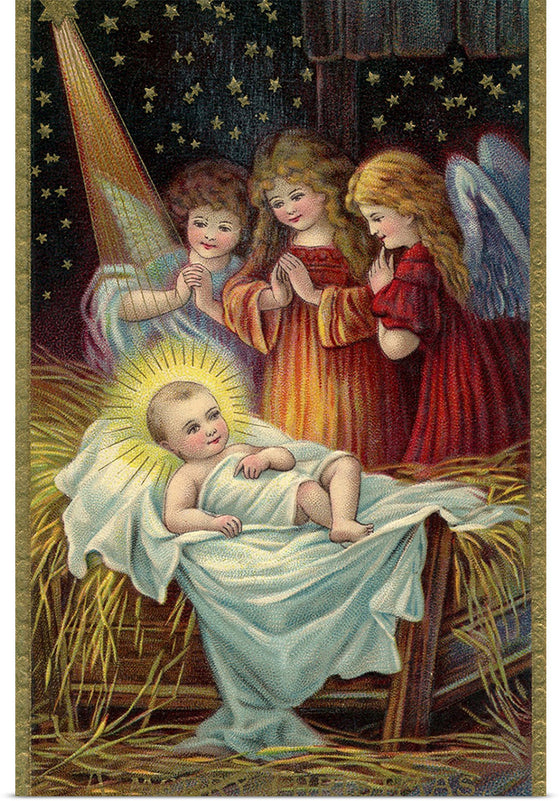 "Vintage Christmas Jesus Angel"