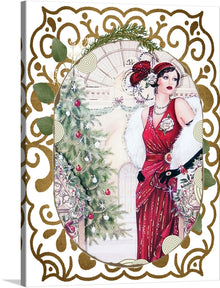  Step back in time with our exclusive “Flapper Woman” print, a piece that encapsulates the elegance and rebellion of the 1920s. Every detail, from the intricate golden patterns framing the artwork to the lavish red gown adorned by the enigmatic flapper, is meticulously crafted to transport you to an era of opulence and liberation. 