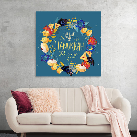 "Hanukkah Wreath", Linnaea Mallette