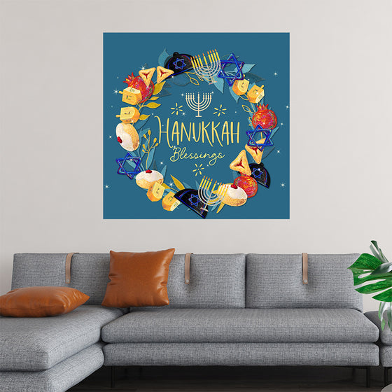 "Hanukkah Wreath", Linnaea Mallette