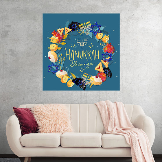 "Hanukkah Wreath", Linnaea Mallette