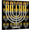 Illuminate your space with the mesmerizing glow of this exclusive art print, a contemporary interpretation of the traditional Menorah. Each candle, ablaze with vibrant hues of yellow and orange, casts an ethereal light against the stark, contrasting backdrop. The intricate patterns and radiant colors breathe life into this iconic symbol, making it a captivating addition to any room. 