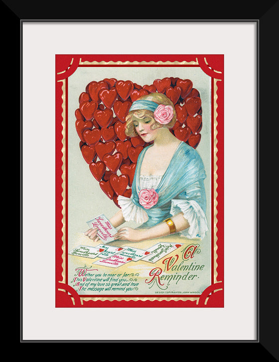 "Vintage Valentine Woman Heart"