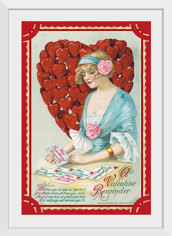 "Vintage Valentine Woman Heart"