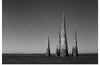 "Subterrafuge spires at AfrikaBurn in Monotone"