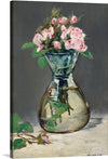 Immerse yourself in the timeless elegance of “Moss Roses in a Vase (1882)” by the renowned Édouard Manet. This exquisite print captures the delicate beauty of blooming roses, their soft petals and verdant leaves rendered with Manet’s masterful strokes. The artist’s use of light breathes life into the flowers, making them dance against the muted background.