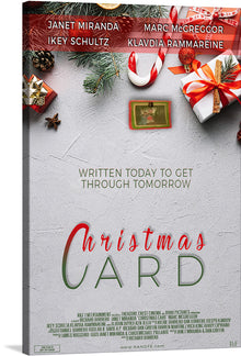  “Christmas Card” is a heartwarming film that will get you in the holiday spirit. The movie poster features the title in a festive red and green font, surrounded by Christmas decorations and gifts. It’s the perfect addition to your holiday decor or as a gift for the movie lover in your life. 