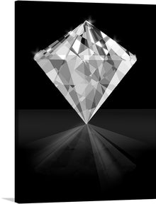  This beautiful print of a close-up of a diamond on a black background is a mesmerizing and evocative image that would bring a touch of luxury and elegance to any home or office. The diamond is perfectly captured, with its sparkling facets and brilliant fire. The black background provides a stark and dramatic contrast, making the diamond stand out even more.