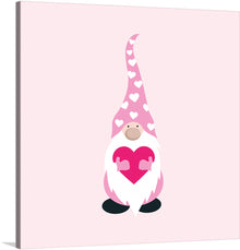  This enchanting print features a gnome, the embodiment of love and warmth, adorned in a cap sprinkled with hearts. Holding a vibrant pink heart close to its essence, the gnome is set against a soft pink backdrop that accentuates its tender and affectionate aura. The artwork, with its gentle curves and playful heart motifs, is meticulously crafted to infuse your space with an air of romance and enchantment. 