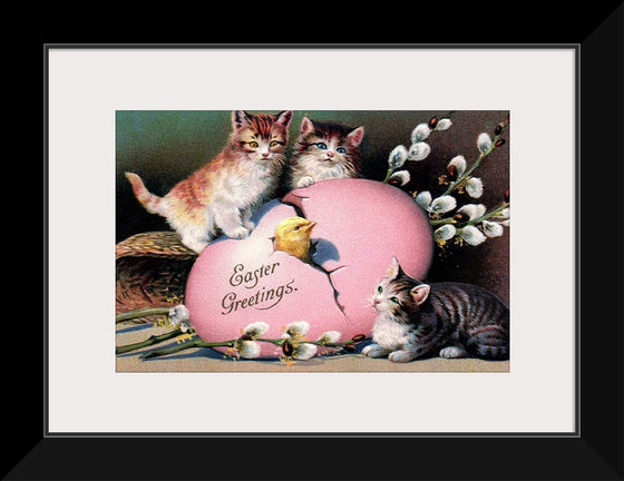 "Easter Cats With Chick"