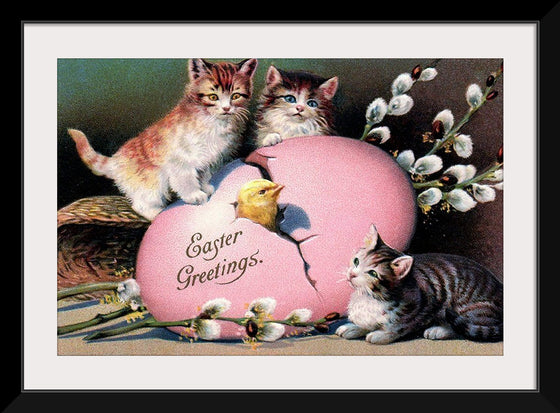 "Easter Cats With Chick"