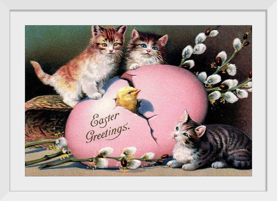 "Easter Cats With Chick"