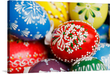  This colorful and vibrant print of Easter eggs is a perfect addition to your holiday decor. The intricate designs and patterns on the eggs make this image a unique and eye-catching piece. Whether you’re looking to add a pop of color to your home or celebrate the Easter holiday, this print is sure to make a statement.