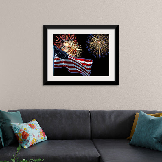 "Flag And Fireworks", Linnaea Mallette