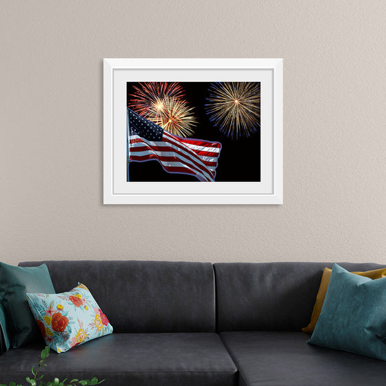 "Flag And Fireworks", Linnaea Mallette