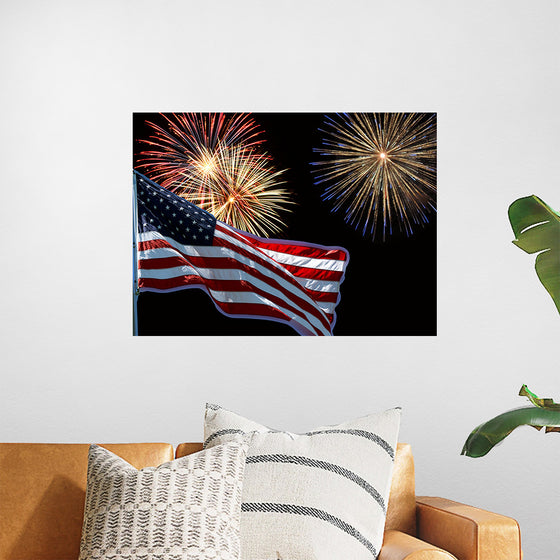 "Flag And Fireworks", Linnaea Mallette