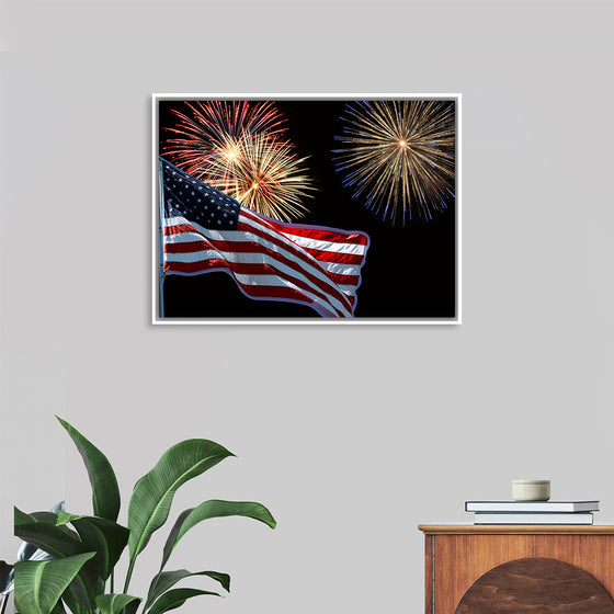 "Flag And Fireworks", Linnaea Mallette