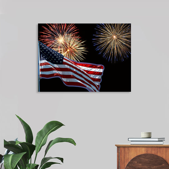 "Flag And Fireworks", Linnaea Mallette