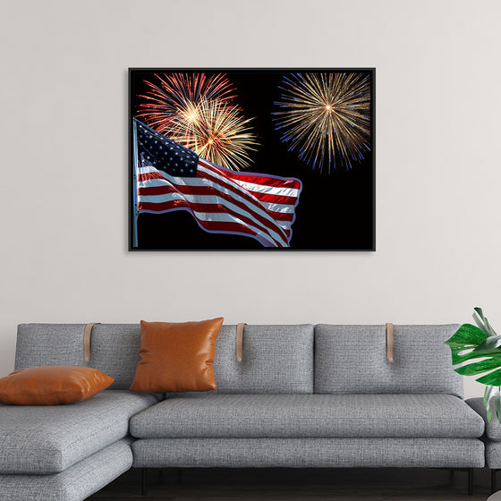 "Flag And Fireworks", Linnaea Mallette