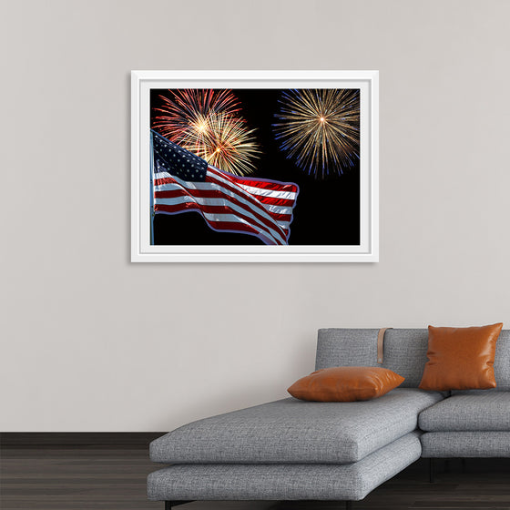 "Flag And Fireworks", Linnaea Mallette